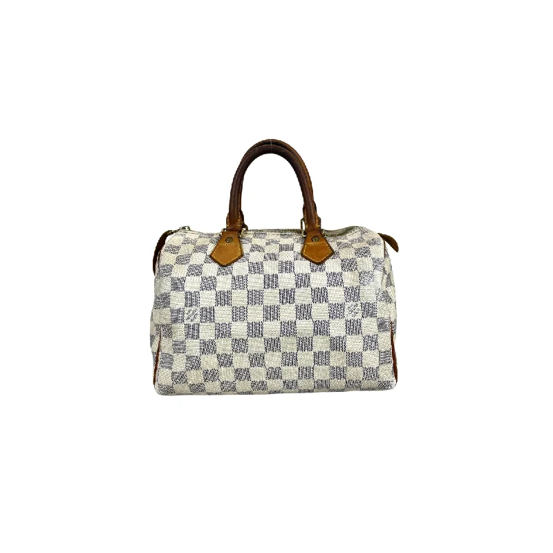 Louis Vuitton leather bags with smooth finishes -Louis Vuitton Speedy 25 Damier Azur